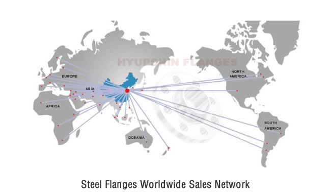 Jinan Hyupshin Flanges Co., Ltd sales network in worldwide